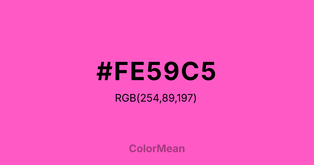 #FE59C5 color swatch