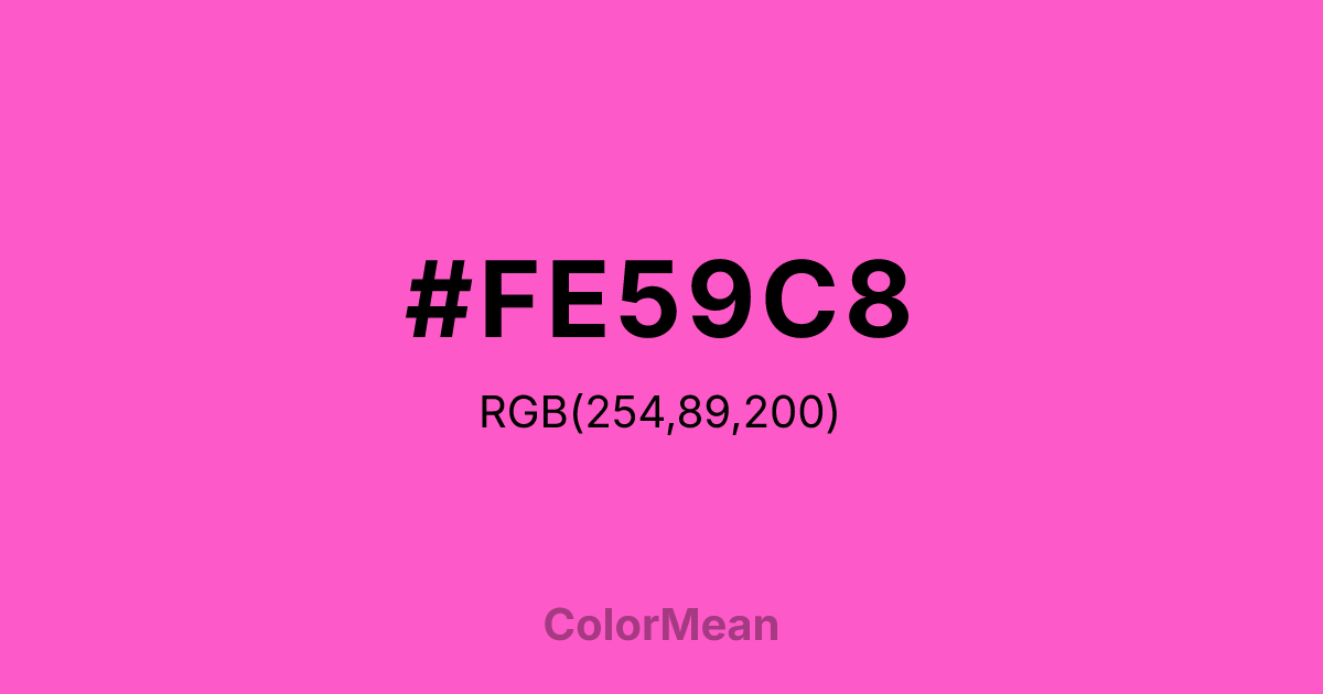 #FE59C8 color swatch