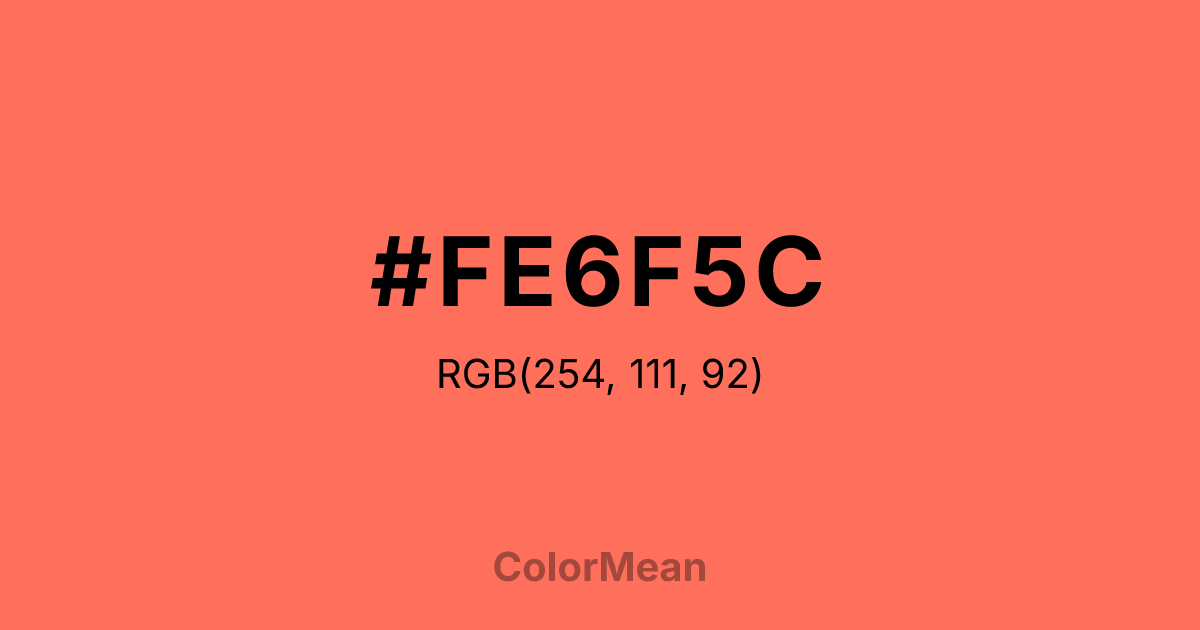 #FE6F5C color swatch