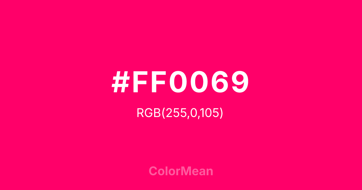 #FF0069 color swatch
