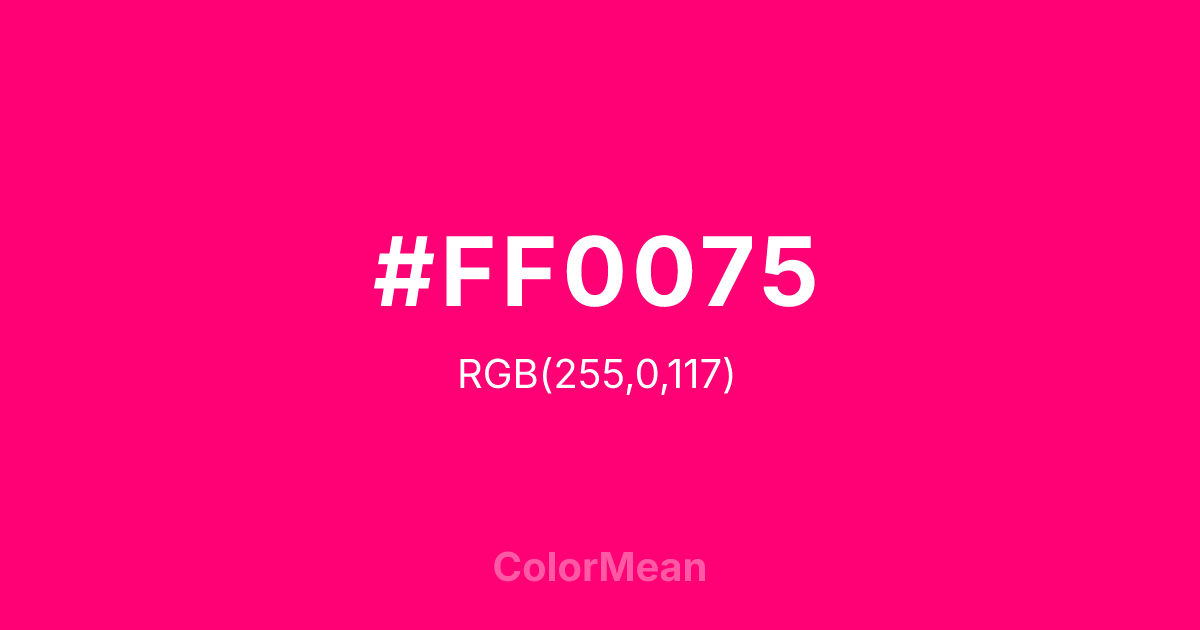 #FF0075 color swatch