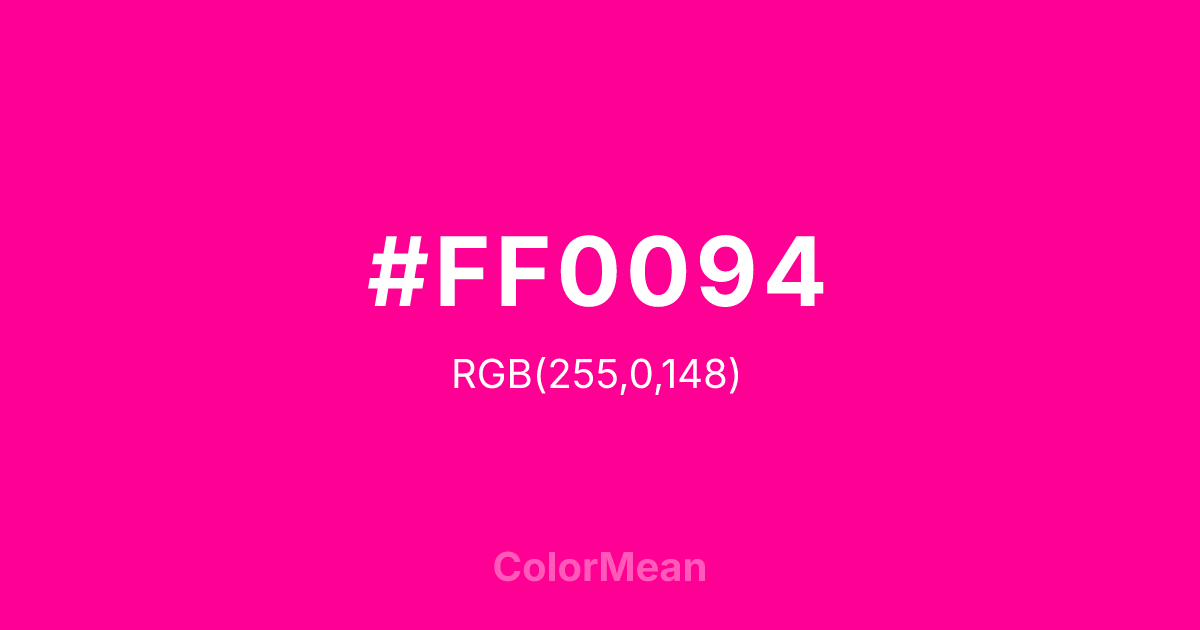 #FF0094 color swatch