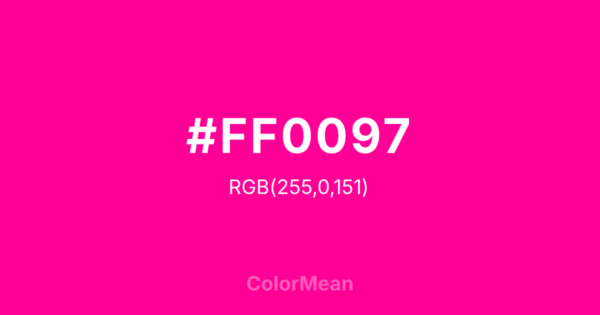 #FF0097 color swatch