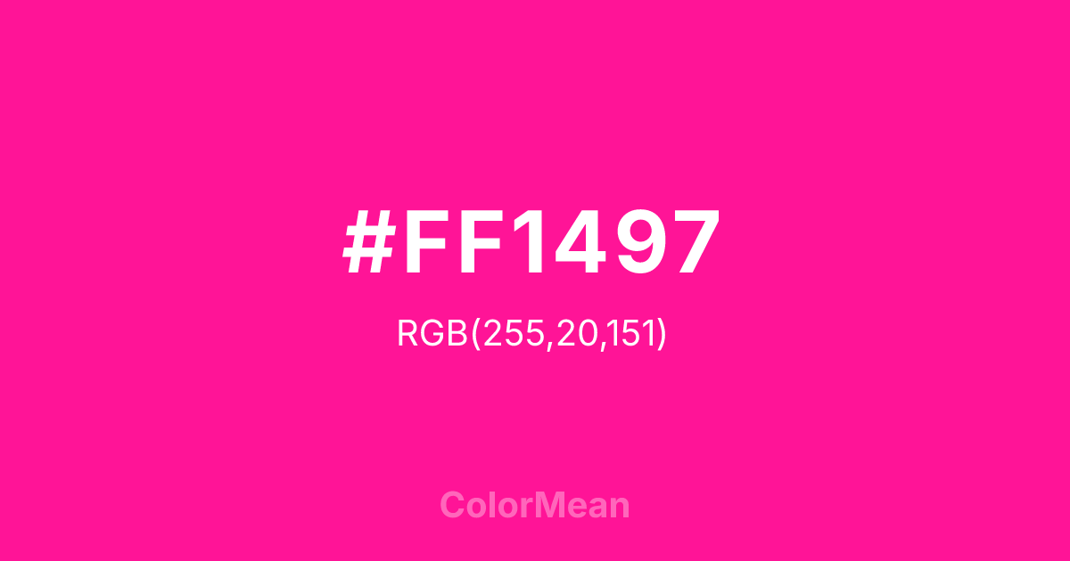 #FF1497 color swatch