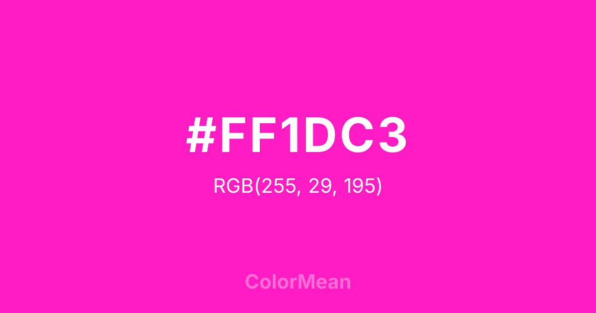 #FF1DC3 color swatch