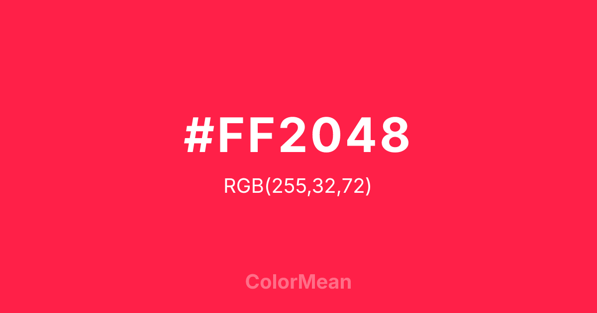 #FF2048 color swatch