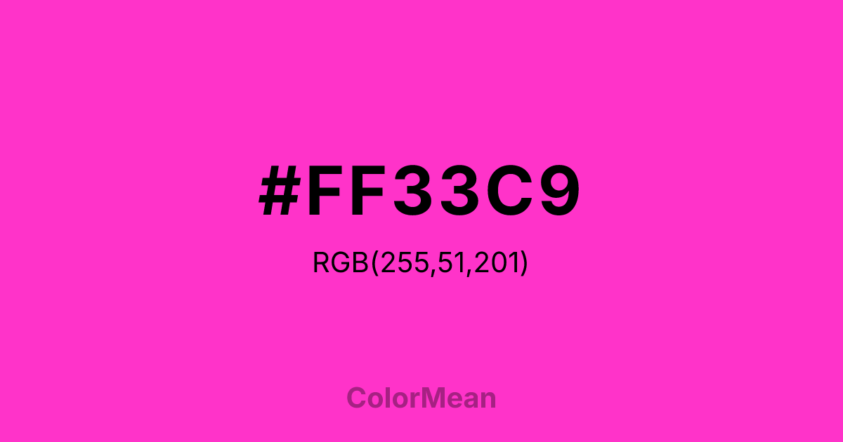 #FF33C9 color swatch