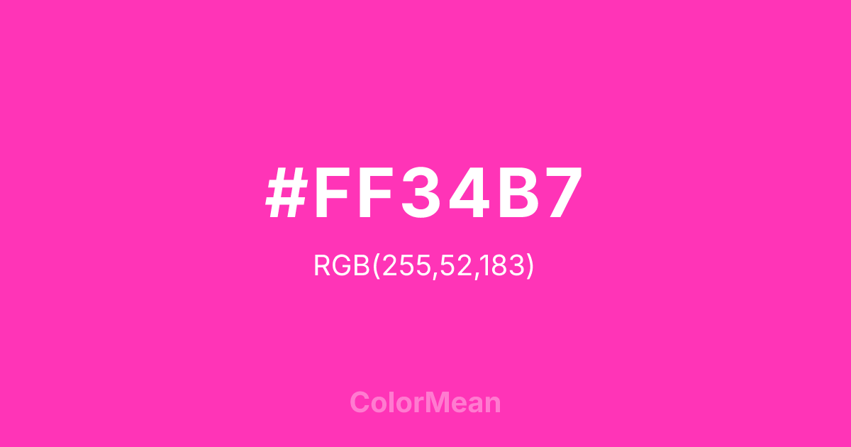 #FF34B7 color swatch