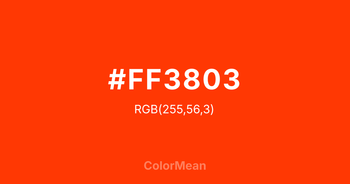 #FF3803 color swatch