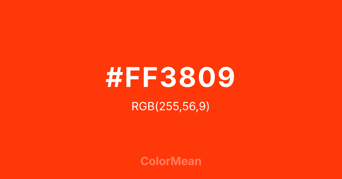 #FF3809 color swatch
