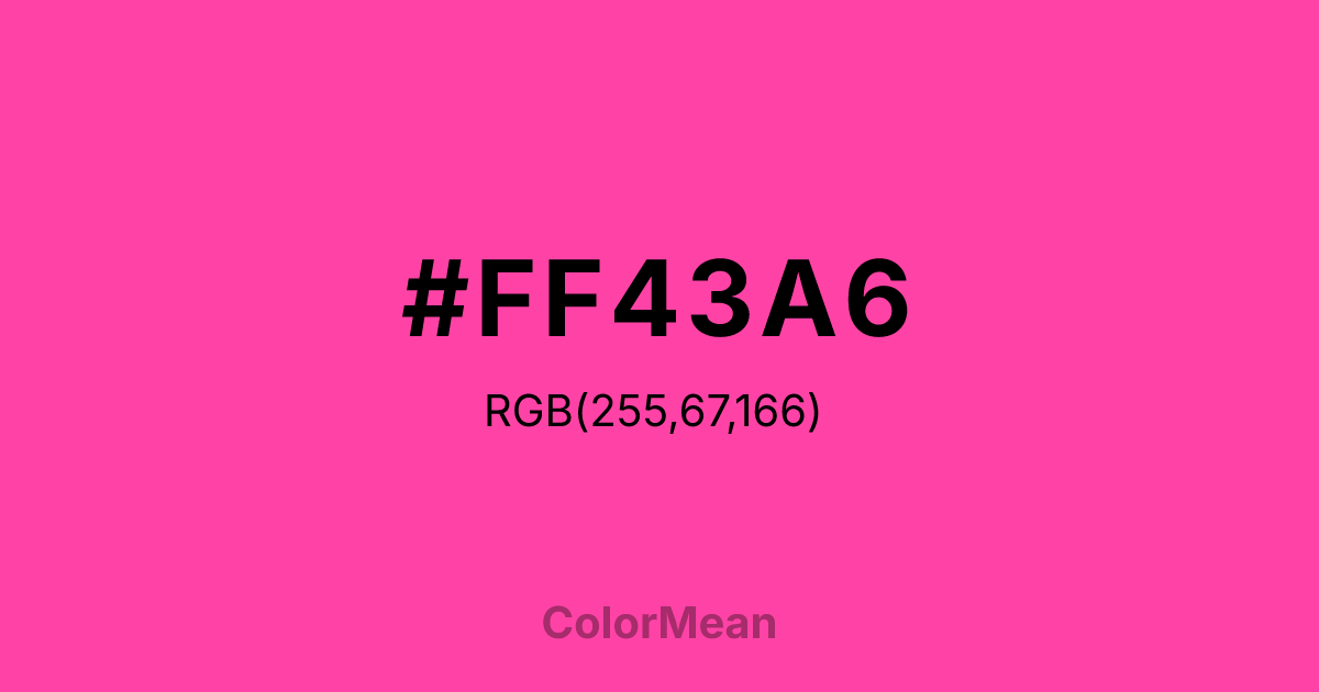 #FF43A6 color swatch