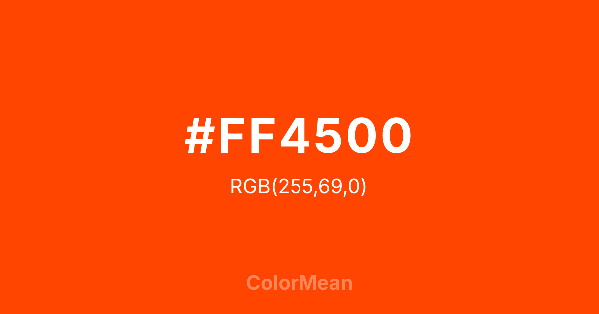 #FF4500 color swatch