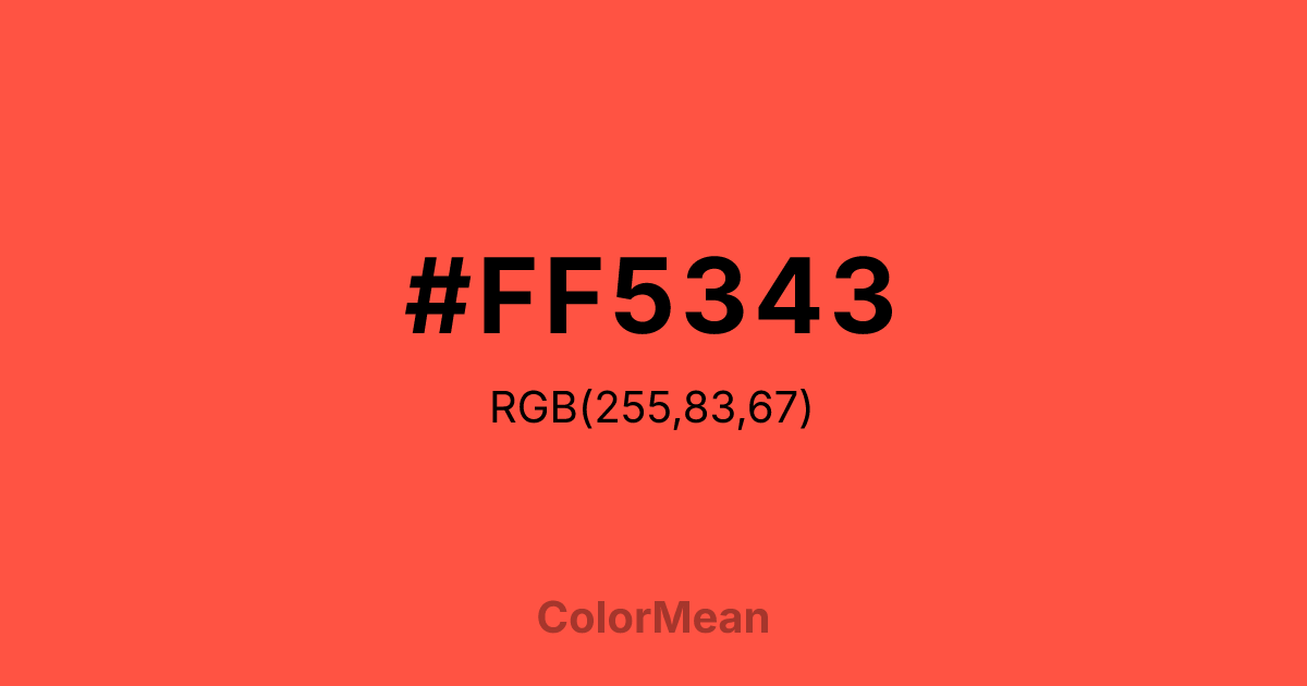 #FF5343 color swatch