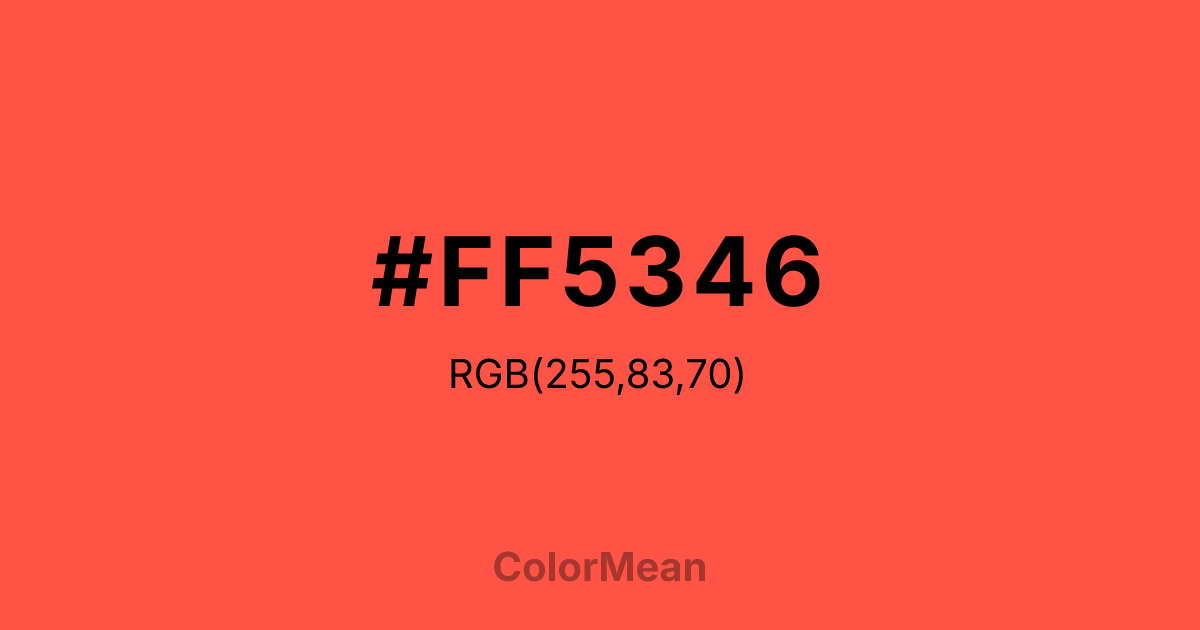 #FF5346 color swatch