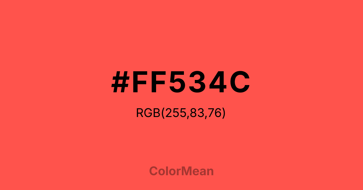 #FF534C color swatch