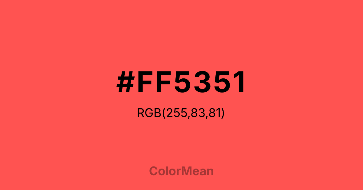 #FF5351 color swatch