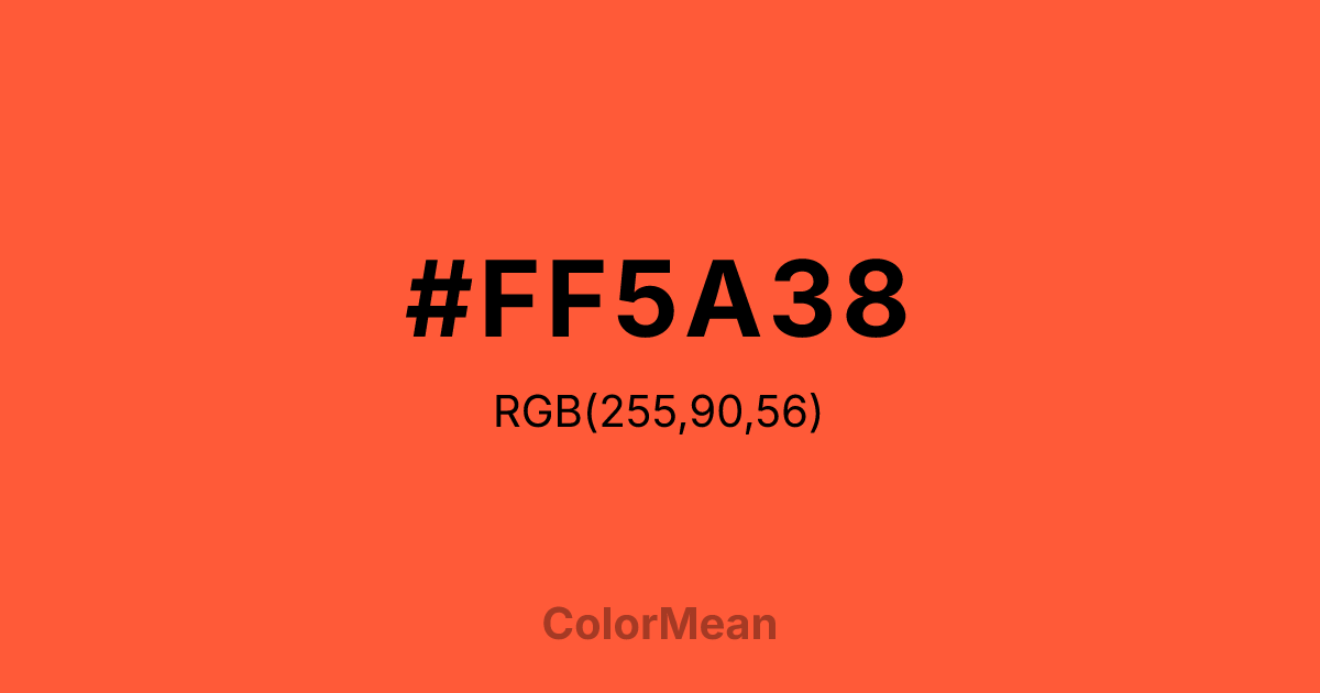 #FF5A38 color swatch