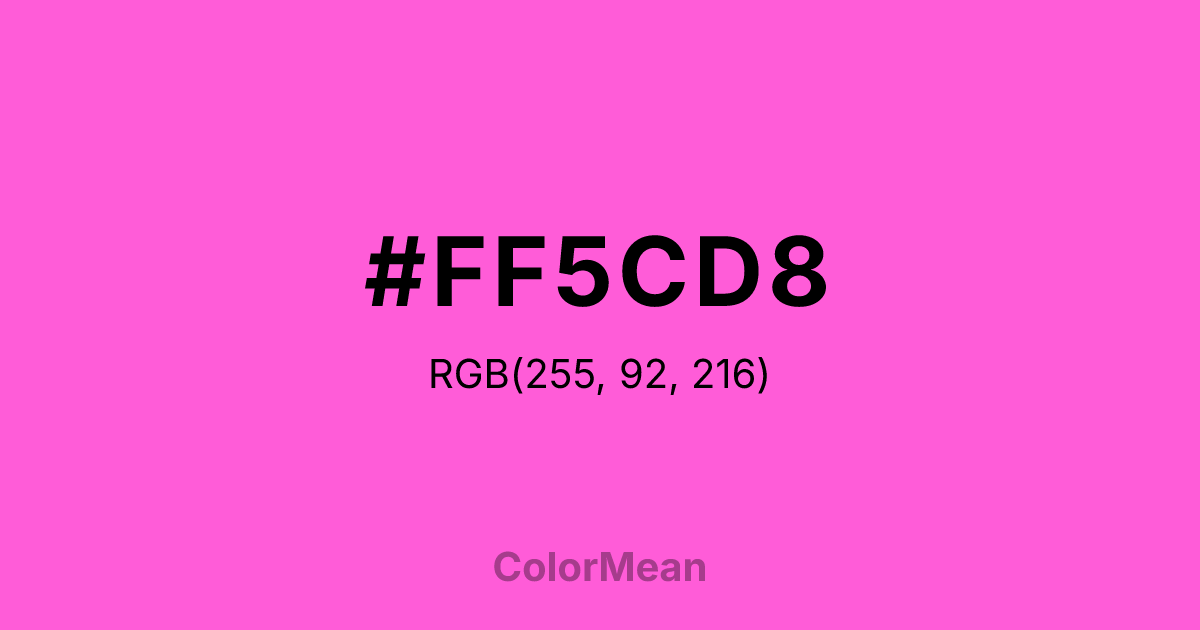 #FF5CD8 color swatch