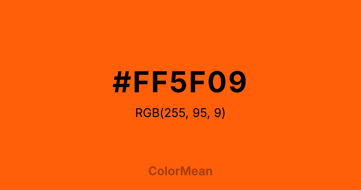 #FF5F09 color swatch