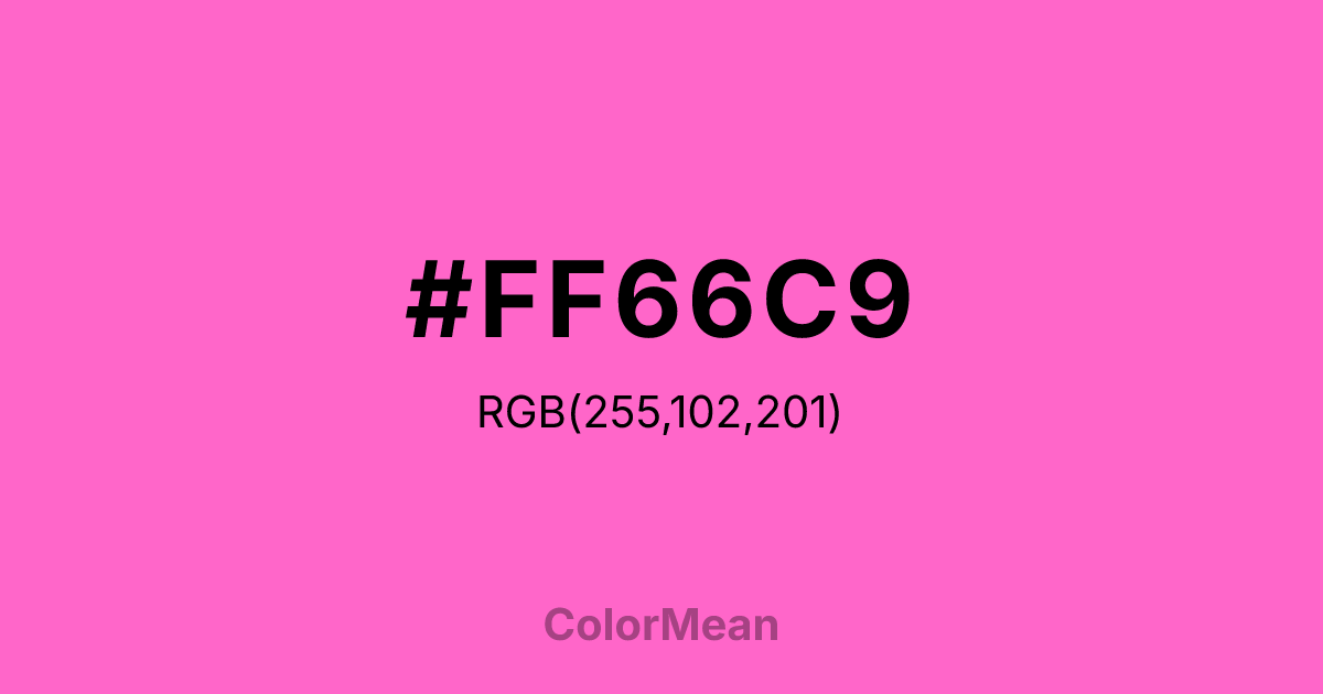 #FF66C9 color swatch