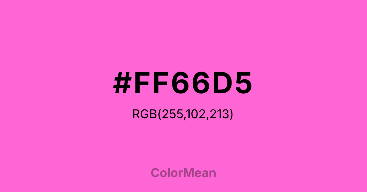 #FF66D5 color swatch