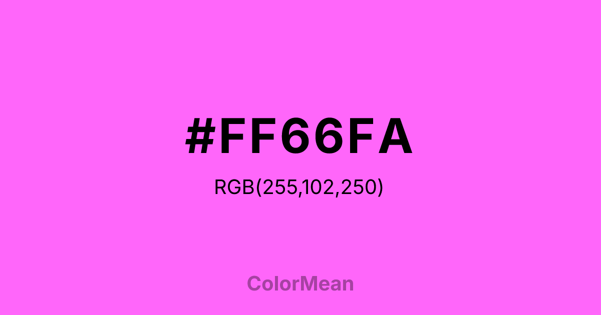 #FF66FA color swatch