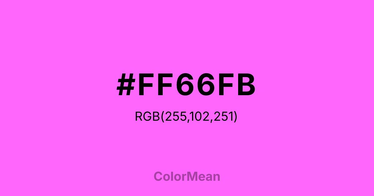 #FF66FB color swatch