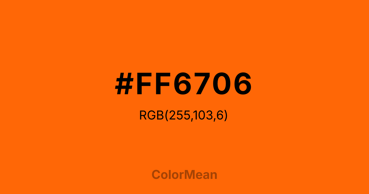 #FF6706 color swatch