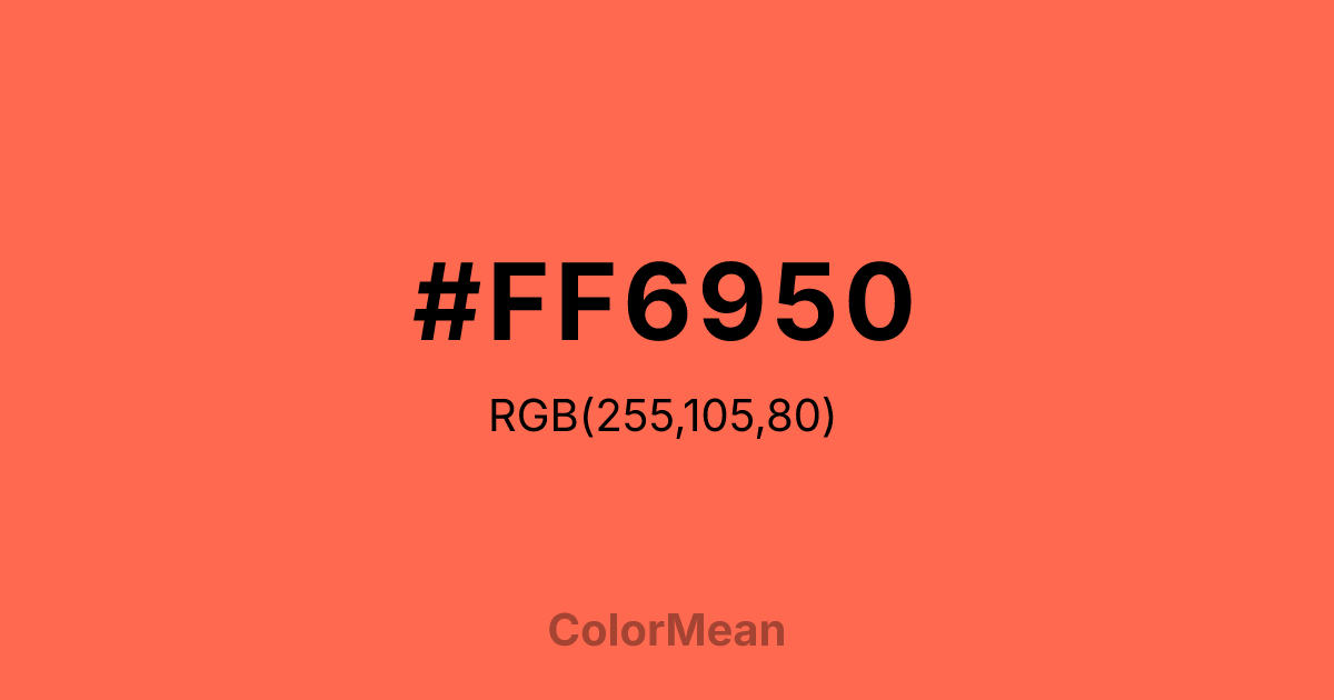 #FF6950 color swatch