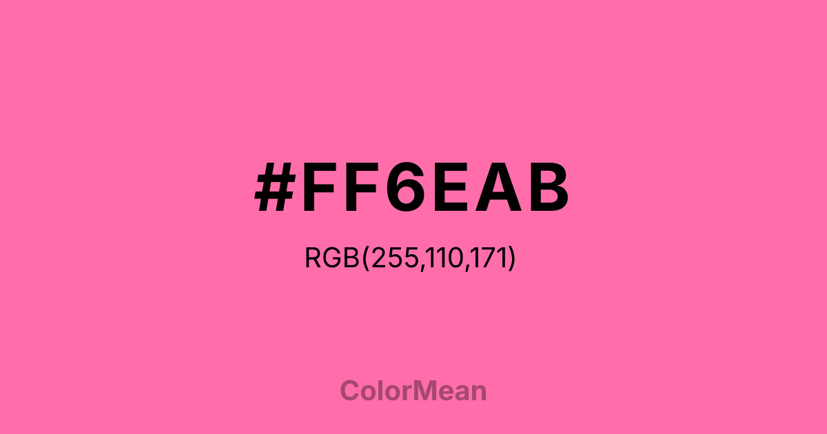 #FF6EAB color swatch