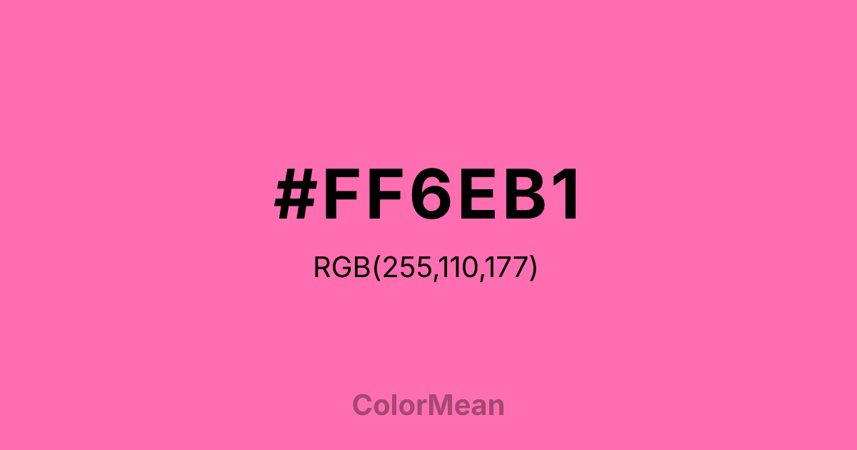 #FF6EB1 color swatch