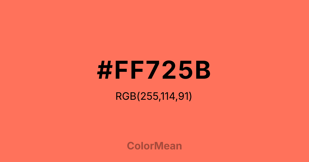 #FF725B color swatch