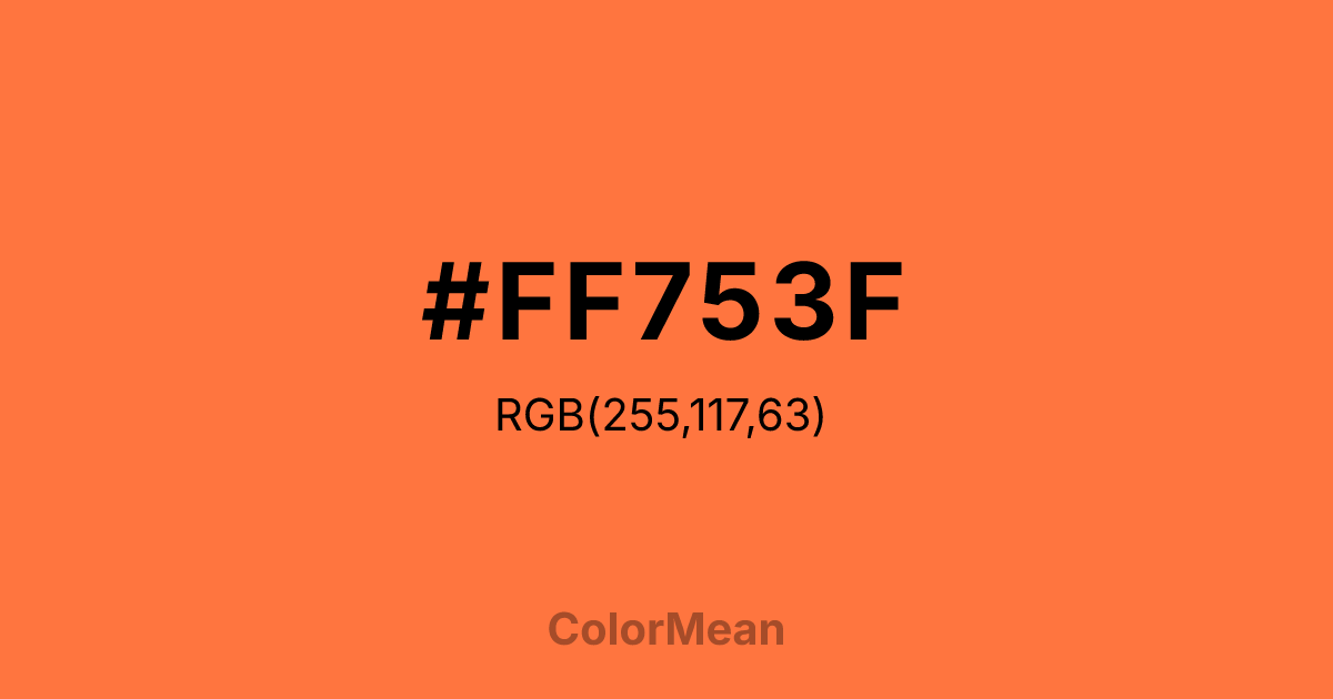 #FF753F color swatch
