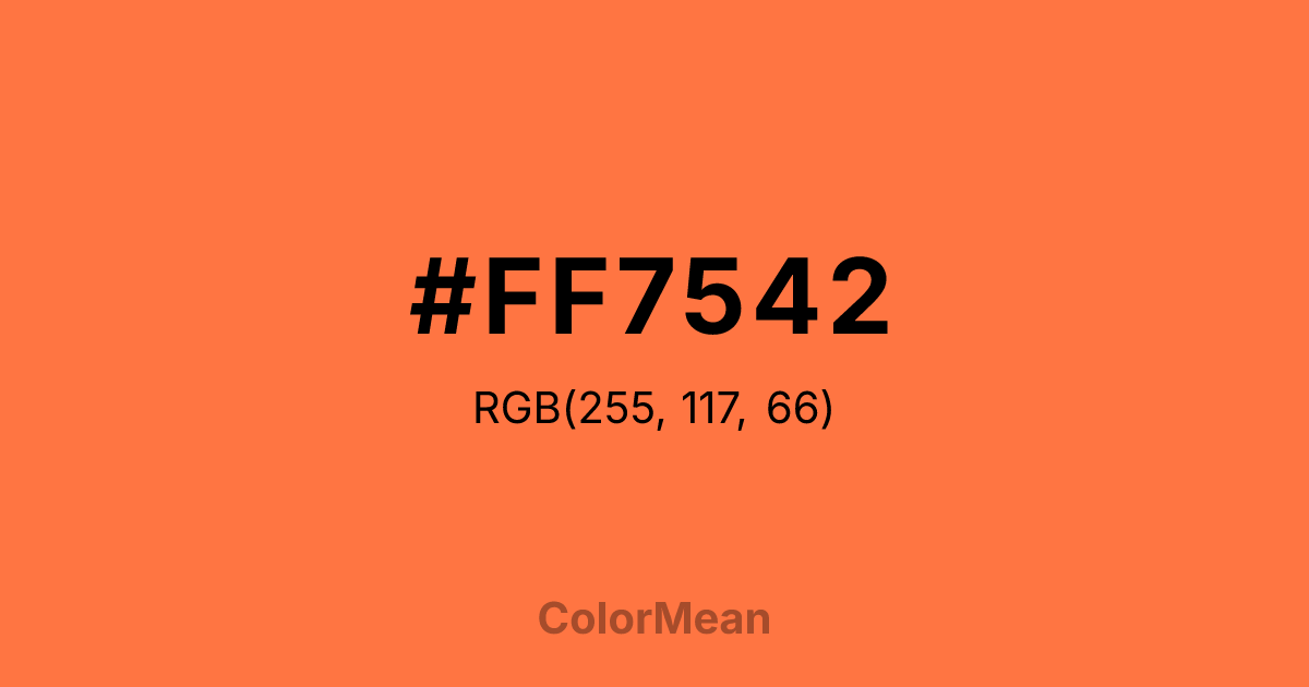 #FF7542 color swatch