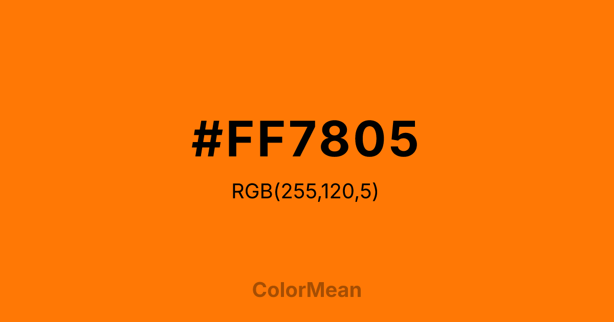 #FF7805 color swatch
