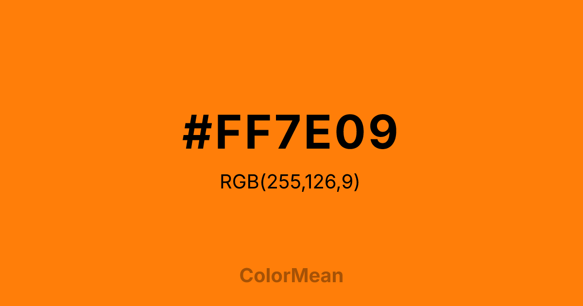 #FF7E09 color swatch
