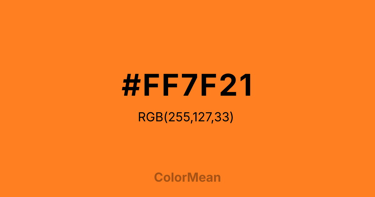 #FF7F21 color swatch