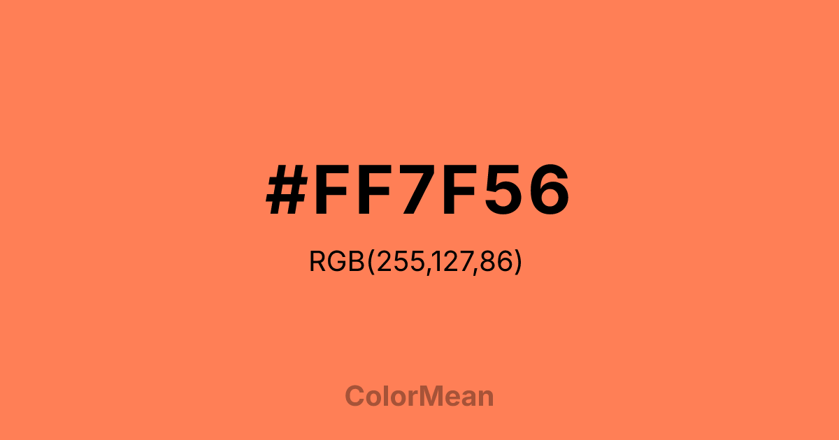 #FF7F56 color swatch