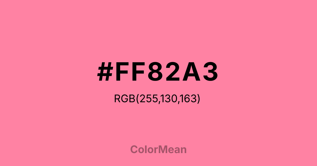 #FF82A3 color swatch