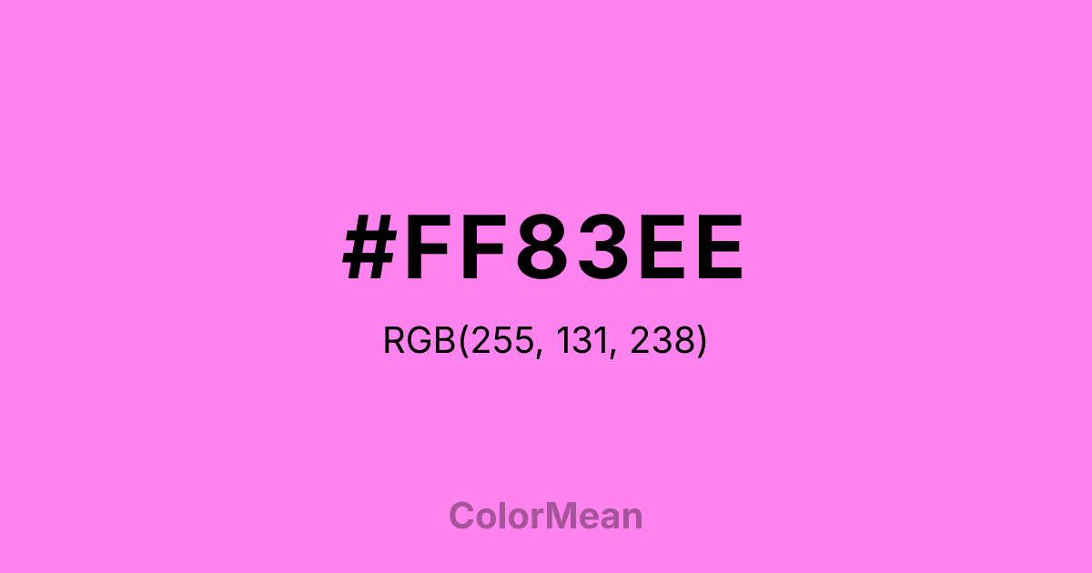 #FF83EE color swatch
