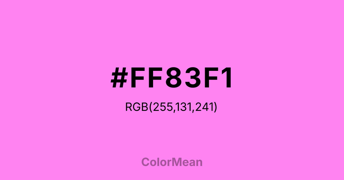 #FF83F1 color swatch
