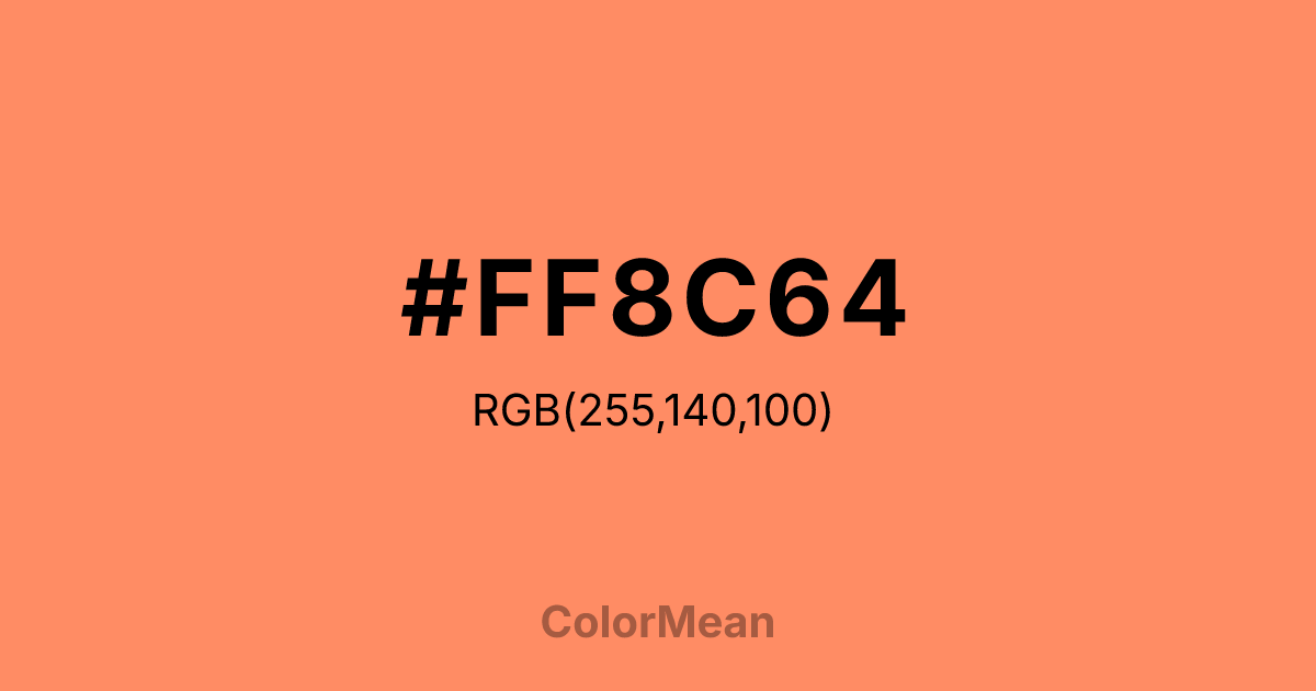#FF8C64 color swatch