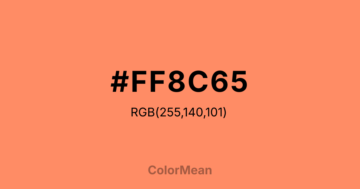 #FF8C65 color swatch