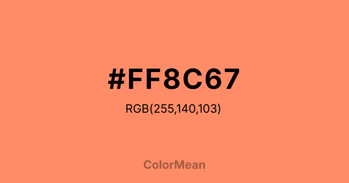 #FF8C67 color swatch