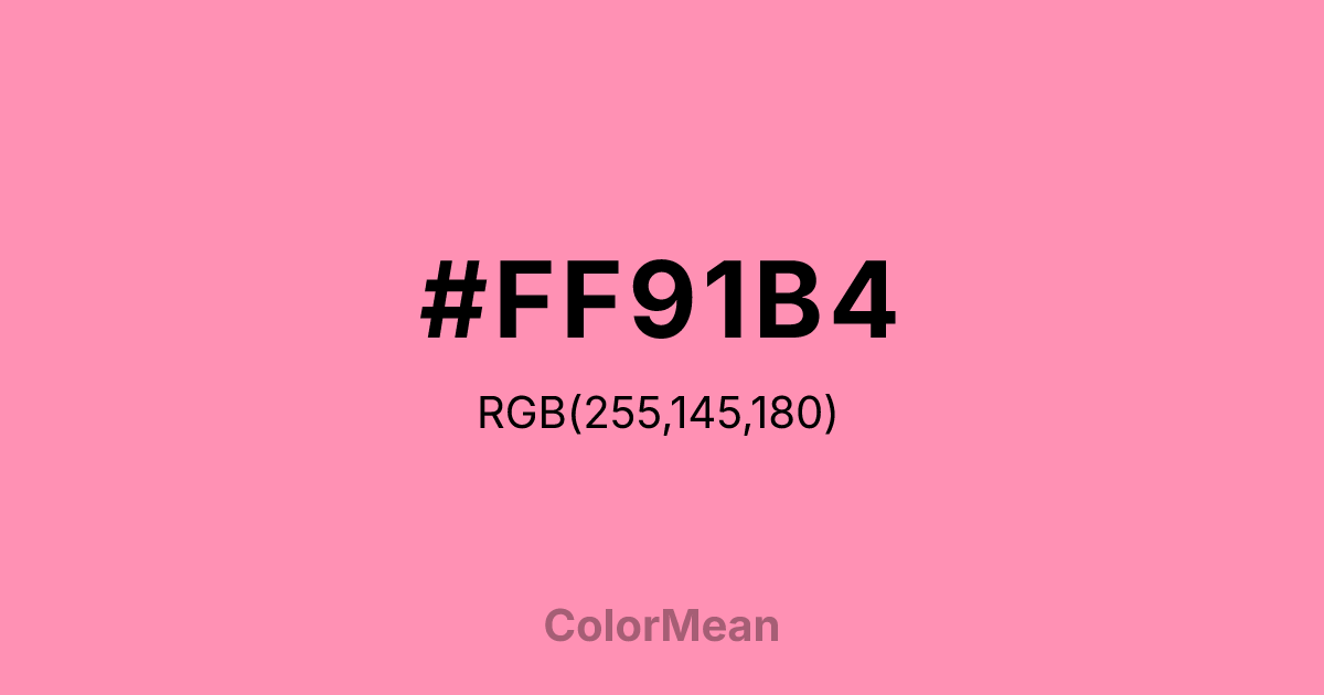 #FF91B4 color swatch