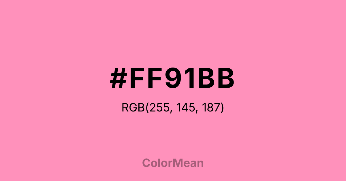 #FF91BB color swatch