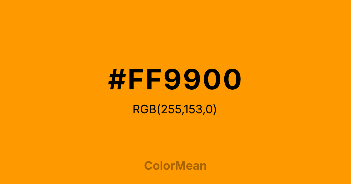 #FF9900 color swatch