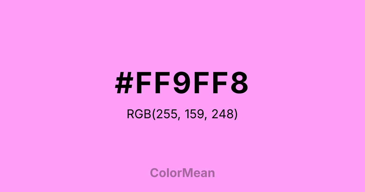 #FF9FF8 color swatch