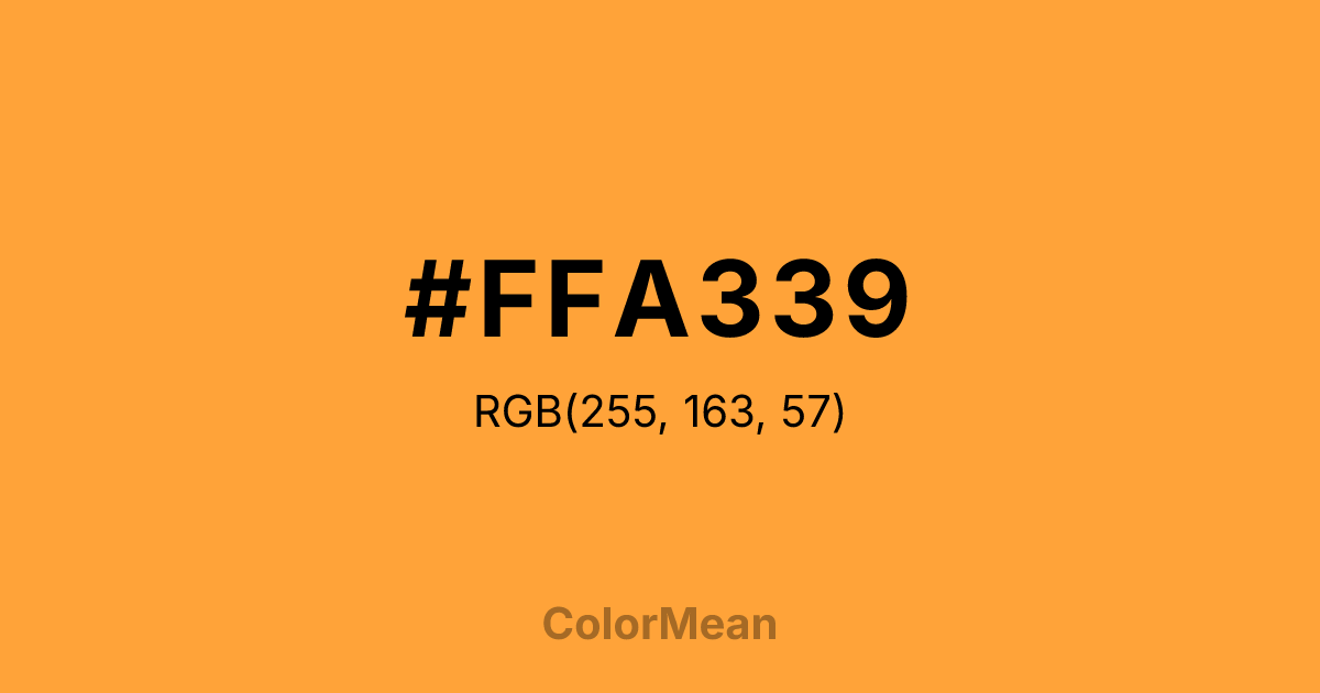 #FFA339 color swatch