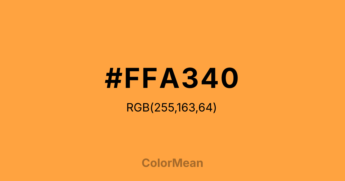 #FFA340 color swatch